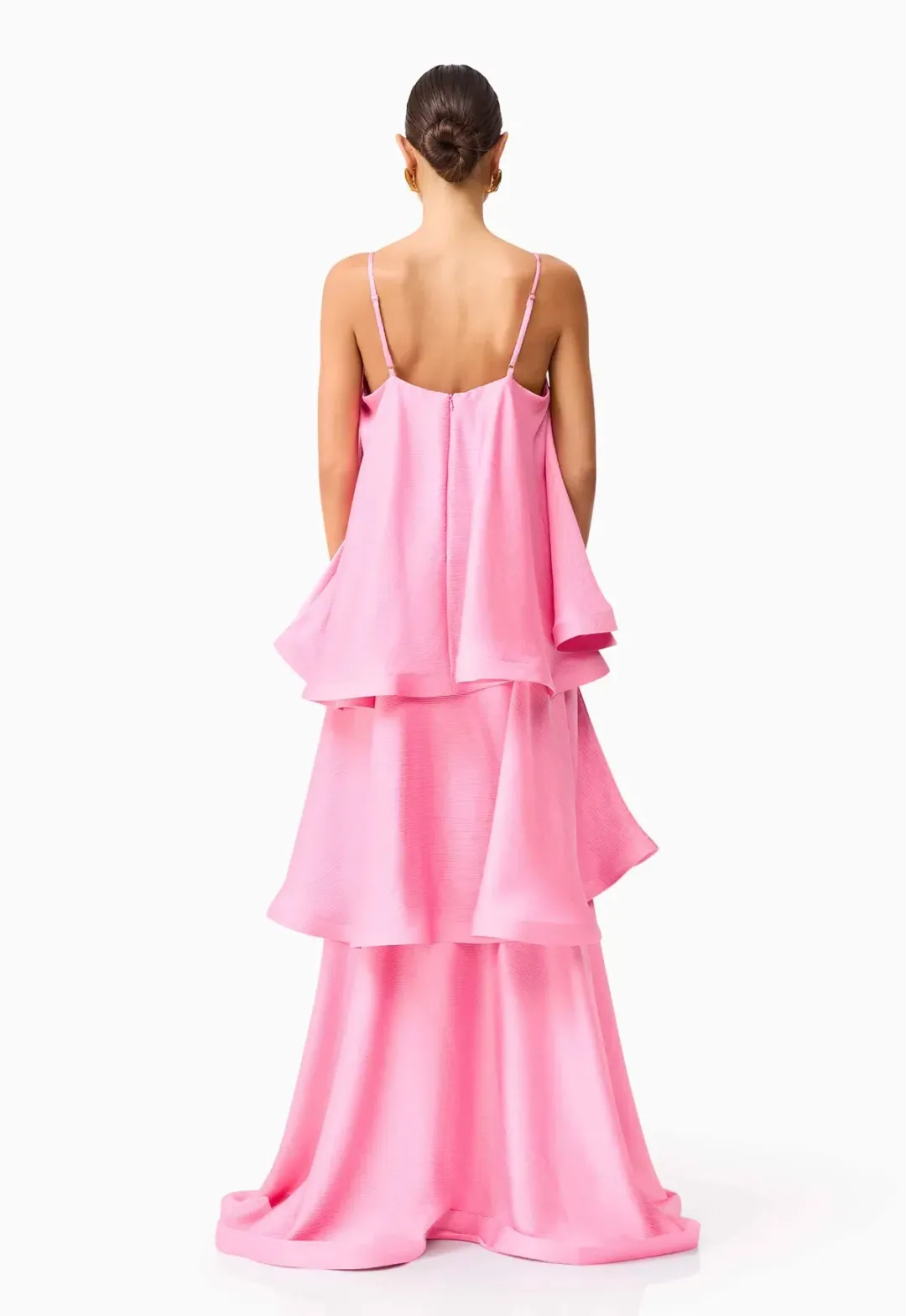 Elliatt Tilly Tiered Maxi Dress in Pink Size S/ AU 8 for rent on The Volte - main image