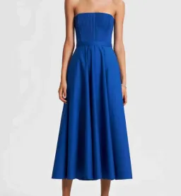 Scanlan Theodore Parachute Bustier Dress in Sapphire Size AU8 for rent on The Volte - image 1