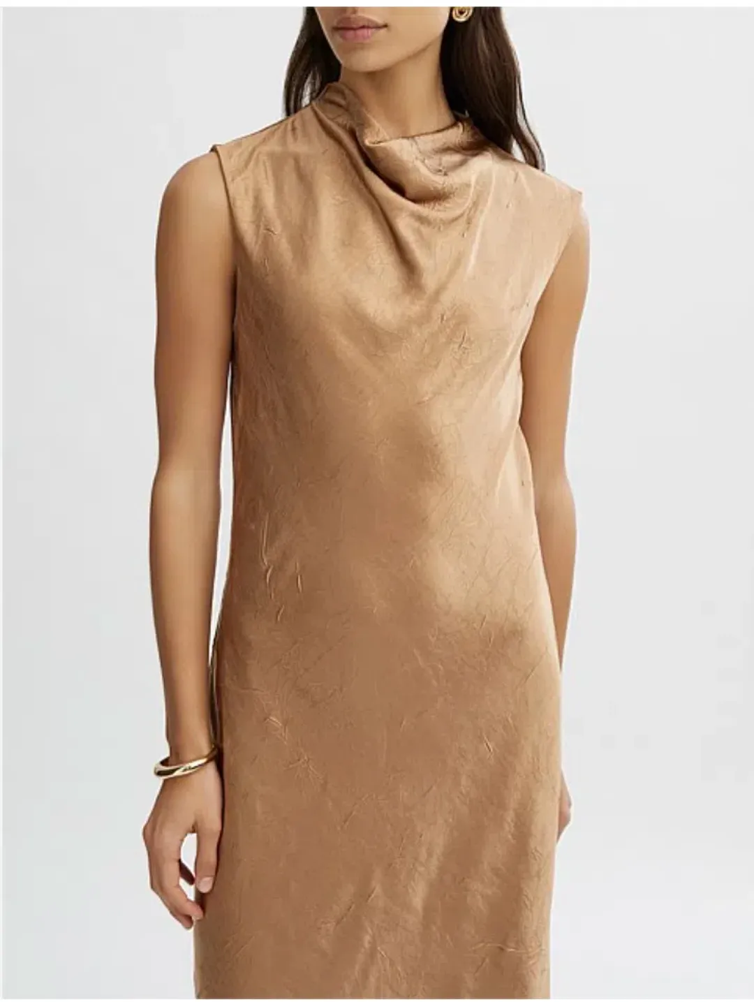 Willow The Celeste Tank Dress Gold Size 8 for rent on The Volte - main image