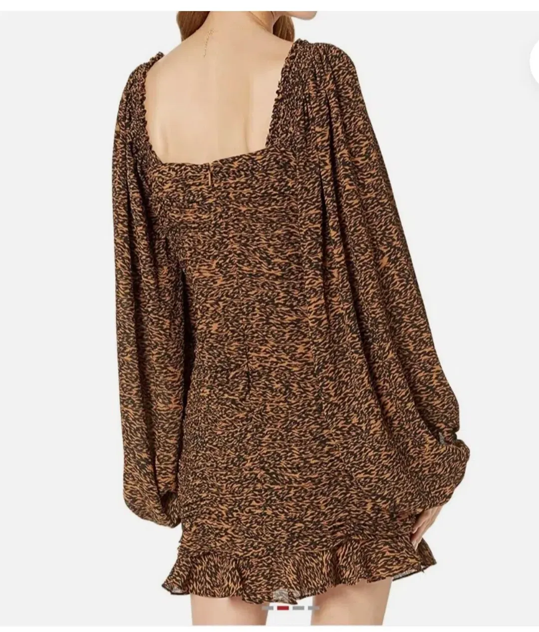 Ted Baker London Wyatte Ruched Bodycon Mini Dress Animal Print Size AU 10 for rent on The Volte - main image