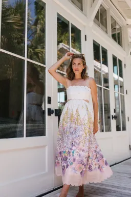 Zimmermann Jude Scallop Midi Dress Size AU 8 for rent on The Volte - image 1