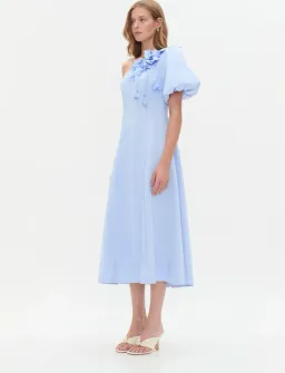 Aje Camille Midi Dress Blue Size AU 12 for rent on The Volte - image 5