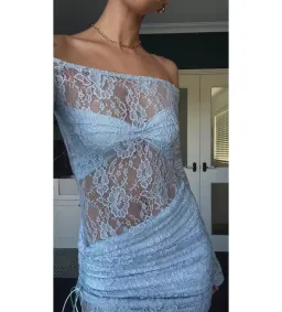 Deconduarte Christiana Maxi Dress Powder Blue Size AU 6 for rent on The Volte - image 3