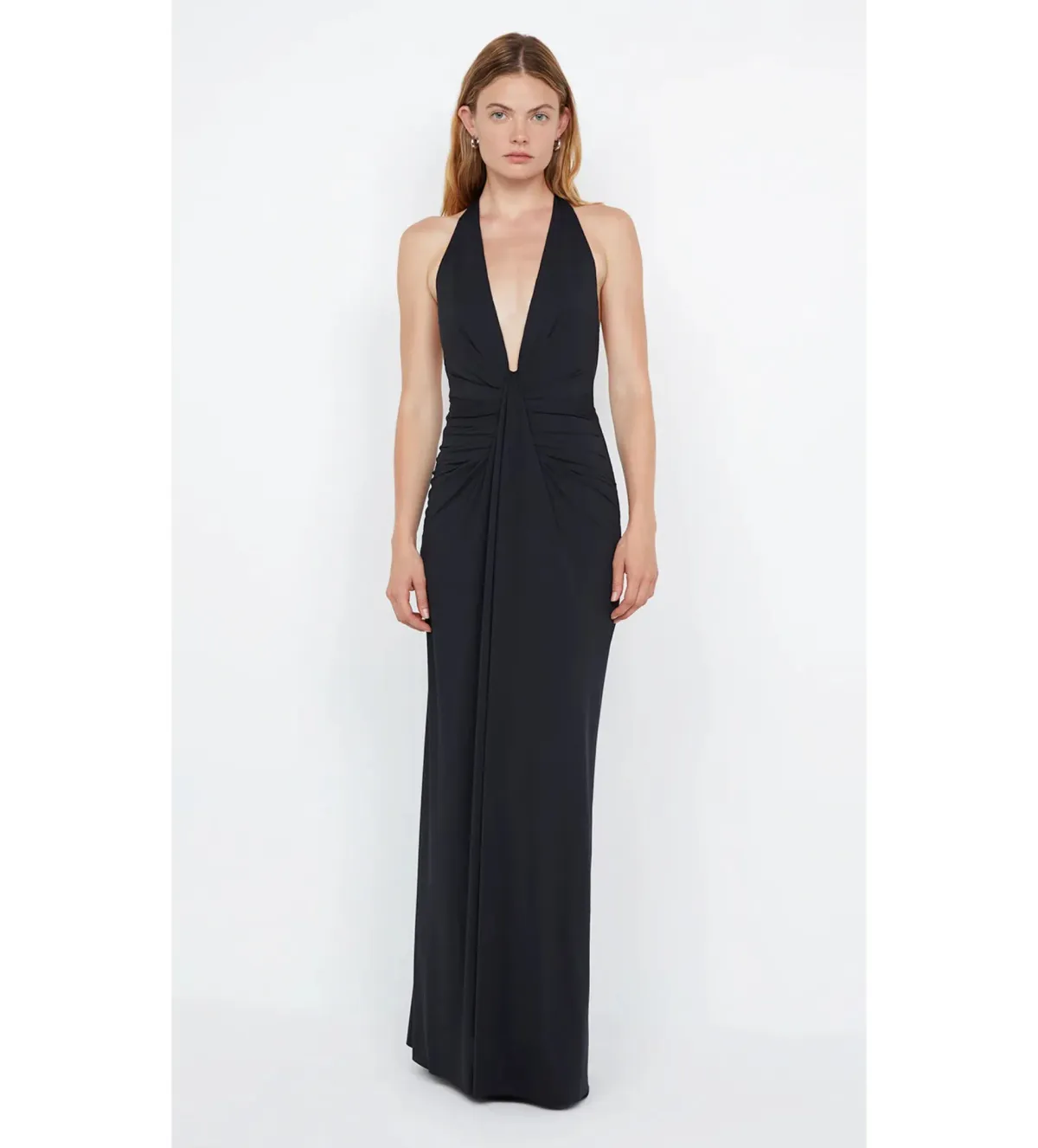 Bec & Bridge Tillie Drape Maxi Dress Black Size AU 8 for rent on The Volte - main image