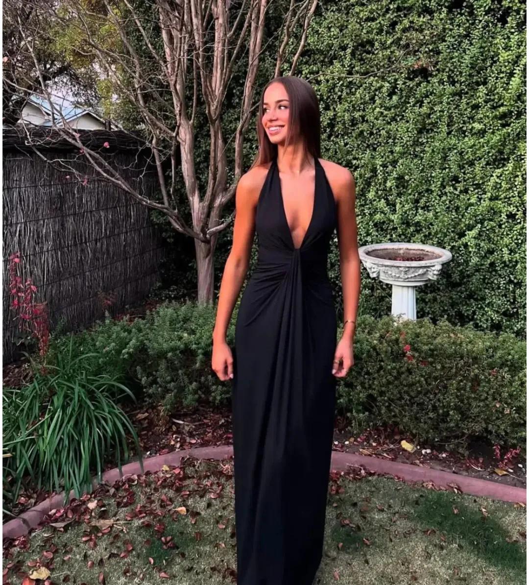 Bec & Bridge Tillie Drape Maxi Dress Black Size AU 8 for rent on The Volte - main image
