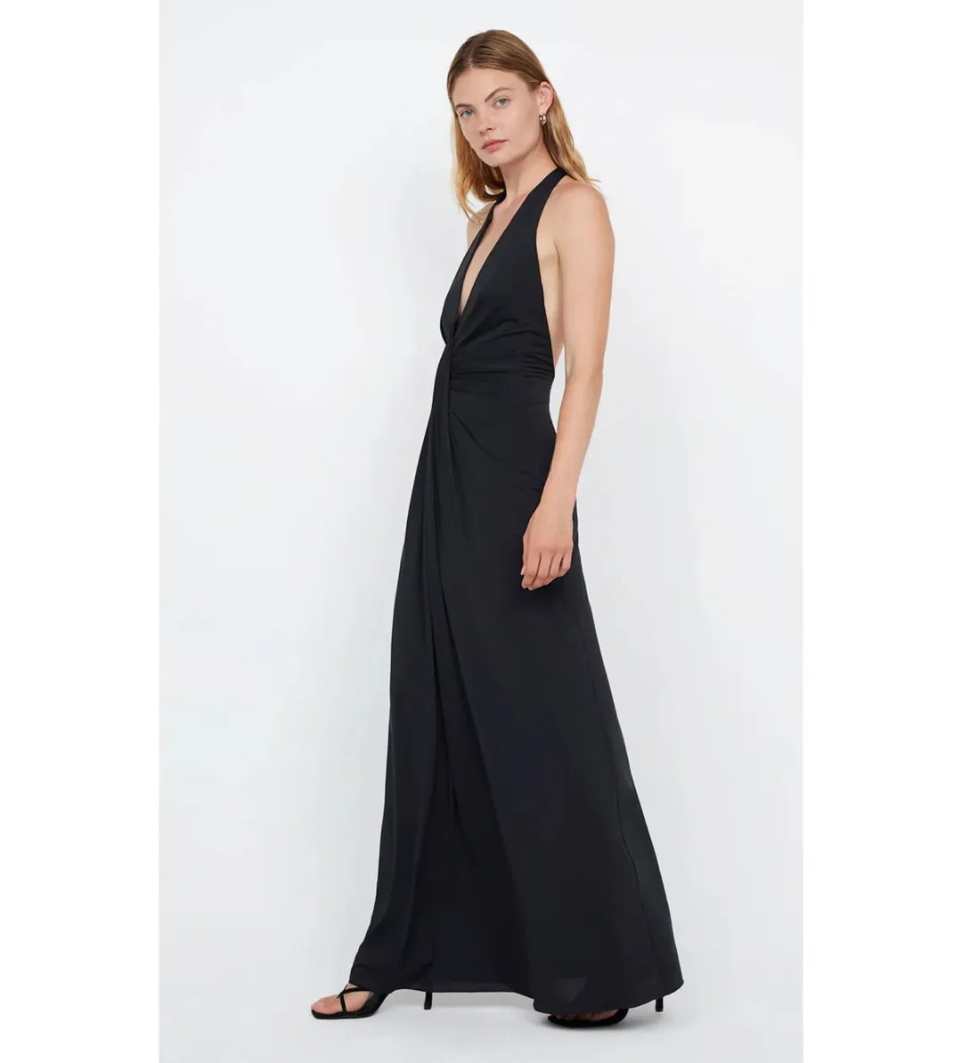 Bec & Bridge Tillie Drape Maxi Dress Black Size AU 8 for rent on The Volte - main image
