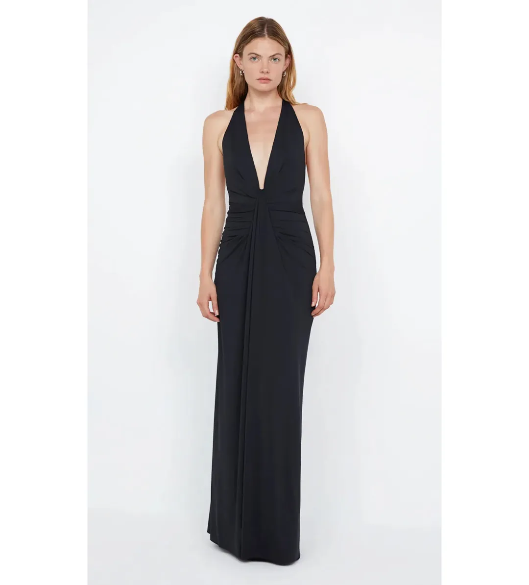 Bec & Bridge Tillie Drape Maxi Dress Black Size AU 6 for rent on The Volte - main image