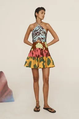 Alemais Poppy Spliced Mini Dress Multi Print Size 16 for rent on The Volte - image 1