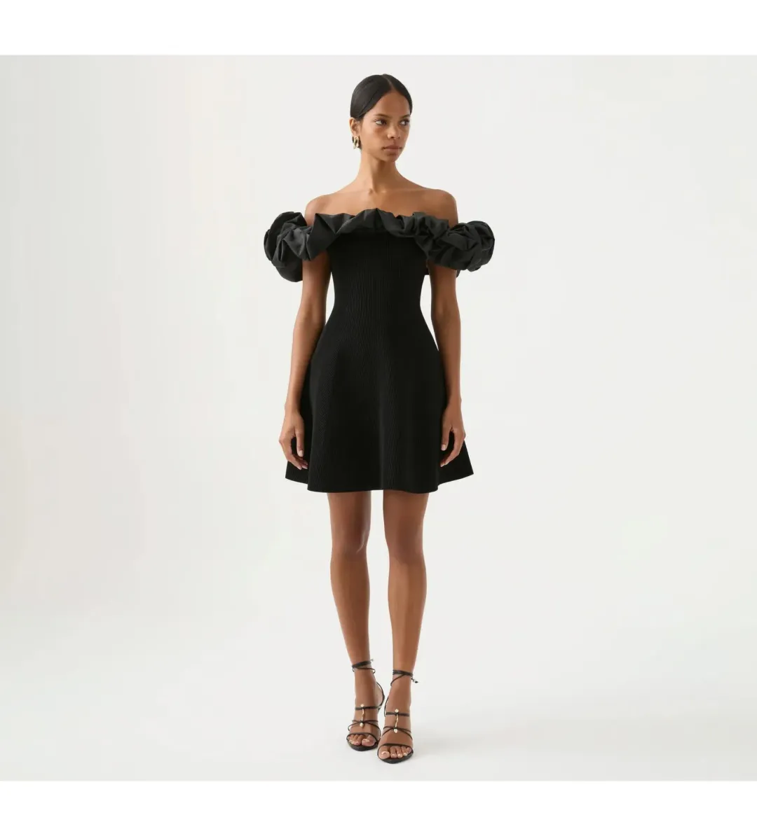 Aje Eldora Mini Dress in Black Size AU 10 for rent on The Volte - main image