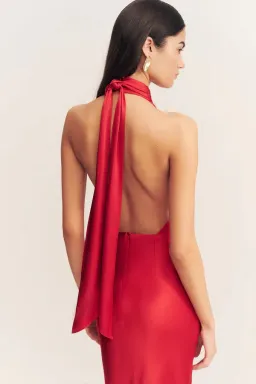Shona Joy Tatum Halter Neck Maxi Dress in Grenadine Size AU8 for rent on The Volte - image 5
