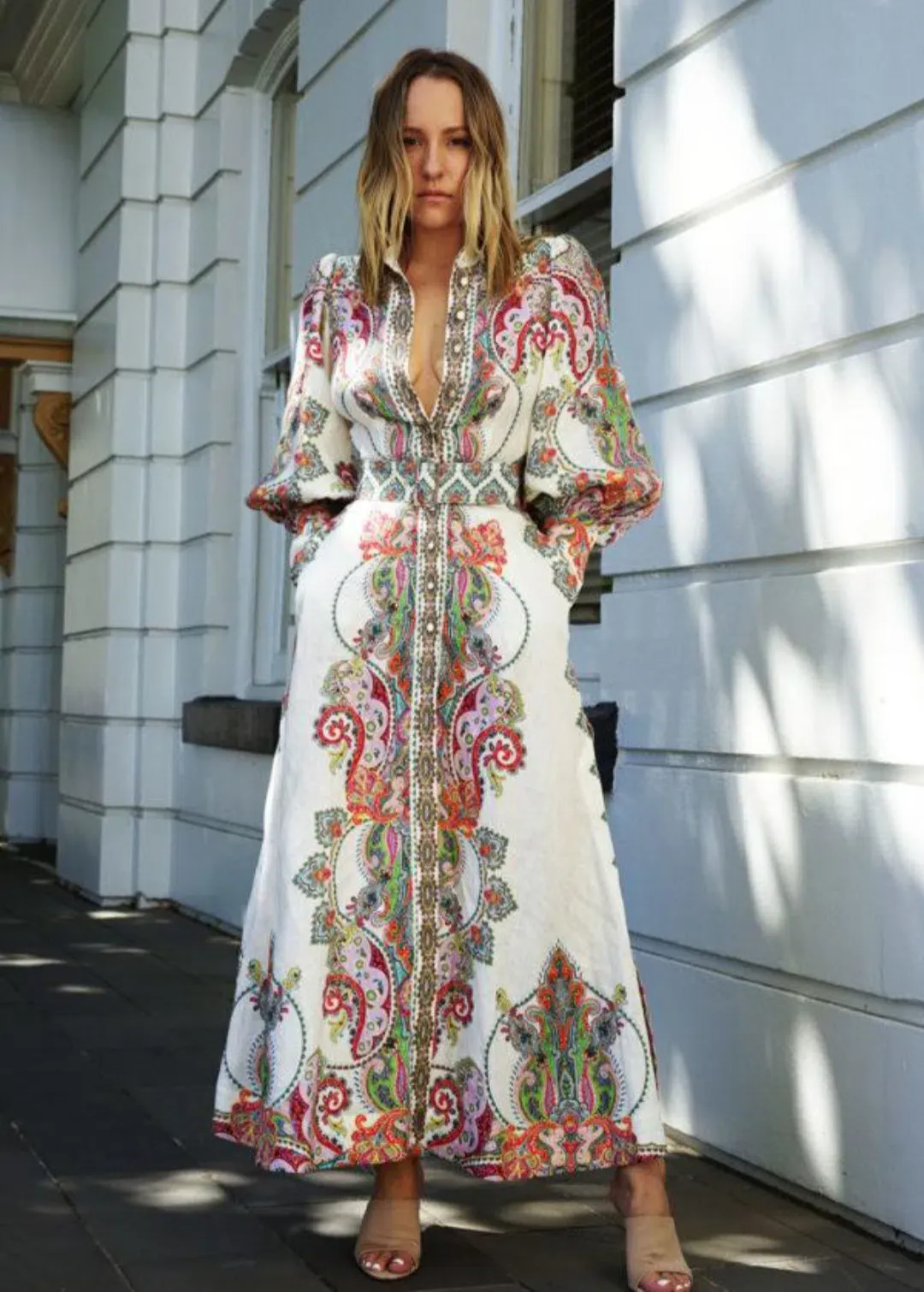 Zimmermann Ninety Six Filigree Maxi Dress in Multi Paisley Size 1 / AU 10 for rent on The Volte - main image