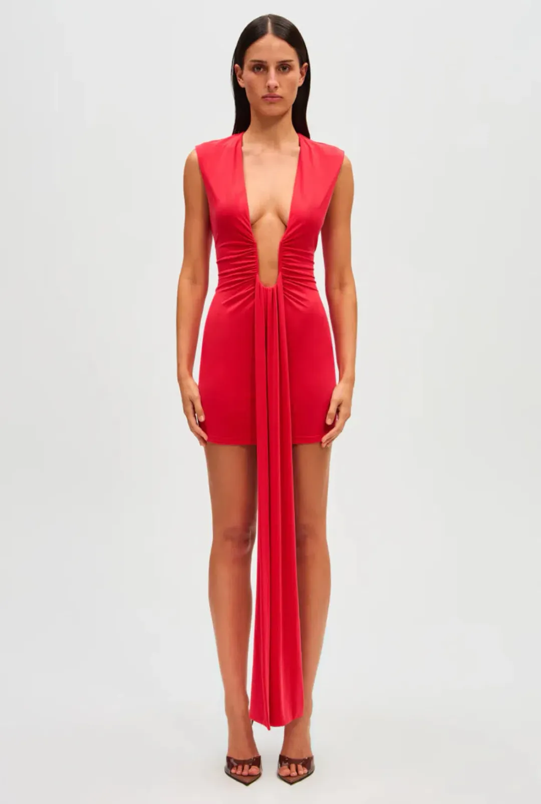 Misha Jennifer Cupro Mini Dress in  Black Size 6/XS for rent on The Volte - main image