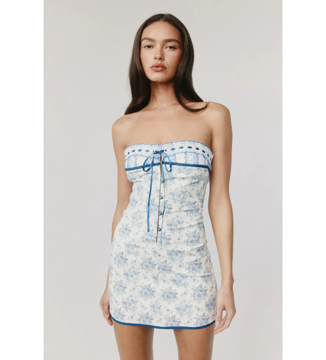 With Jean Sabrin Mini Dress Toile Papillon Size S AU 8 for rent on The Volte - main image