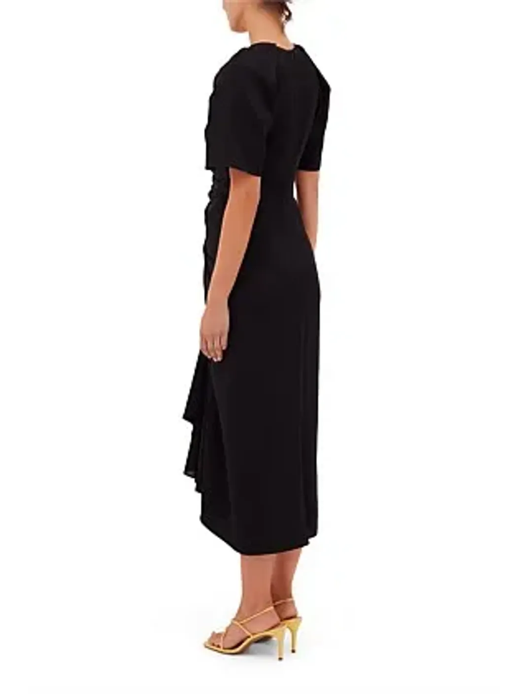 Bianca Spender Black Satin Bellini Dress Size 14 for rent on The Volte - main image
