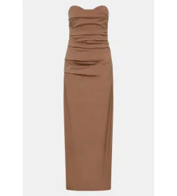 Sir the Label Alba Strapless Gown in Mocha Size AU 8 for rent on The Volte - image 4