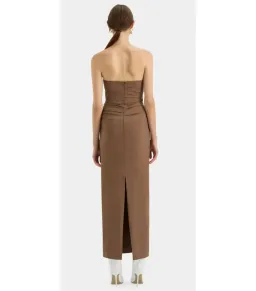 Sir the label Alba Strapless Maxi Gown in Mocha Size AU 10 for rent on The Volte - image 4