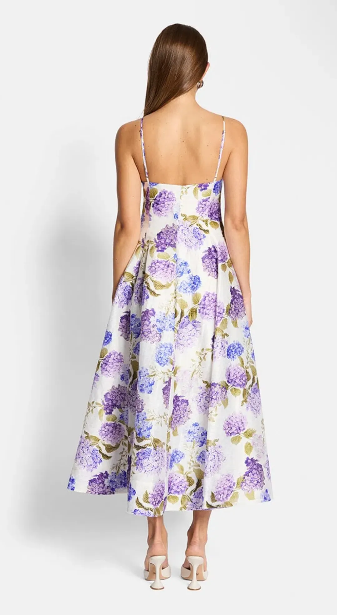 Sofia The Label Evie Midi Dress in Hydrangea Size 8 for rent on The Volte - main image