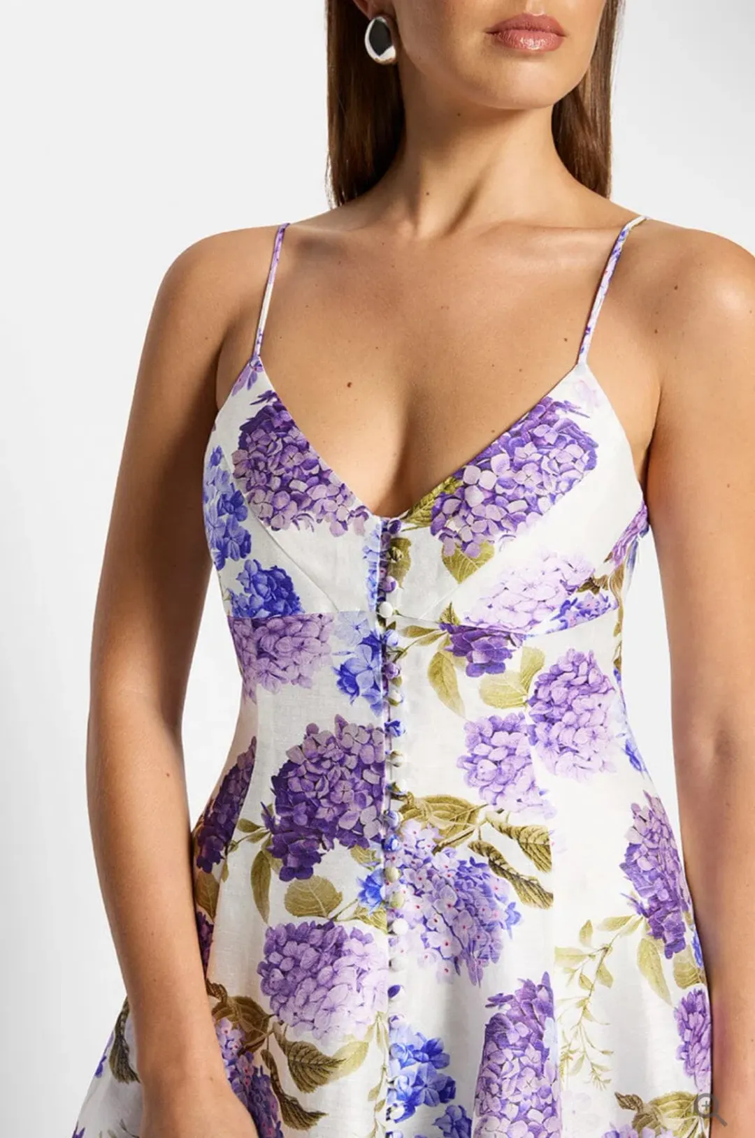 Sofia The Label Evie Midi Dress in Hydrangea Size 8 for rent on The Volte - main image