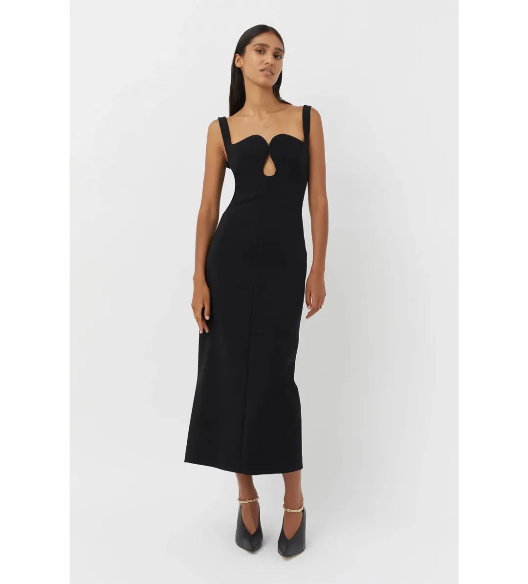 Camilla and Marc Brixton Midi Dress Black Size AU 8 for rent on The Volte - main image
