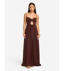 Runaway The Label Camille Maxi Dress in Brown  Size XS/ AU 6 for rent on The Volte - image 1