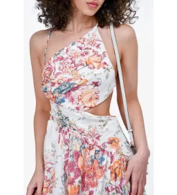 Zimmermann Pattie Asymmetric Open Back Dress in White Size AU 6 for rent on The Volte - image 2