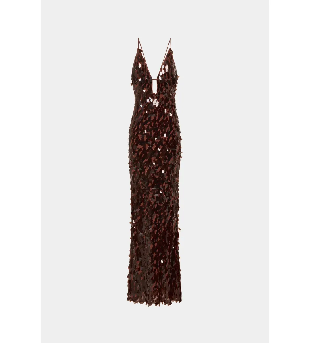 MISHA Sapphire Sequin Maxi Dress Fig Size 10/M for rent on The Volte - main image