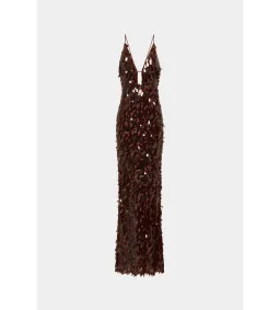 MISHA Sapphire Sequin Maxi Dress Fig Size 10/M for rent on The Volte - image 5