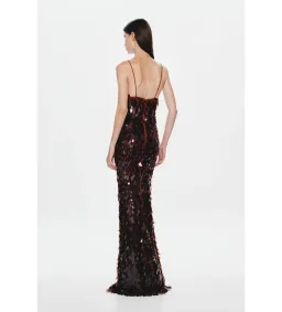 MISHA Sapphire Sequin Maxi Dress Fig Size 10/M for rent on The Volte - image 4