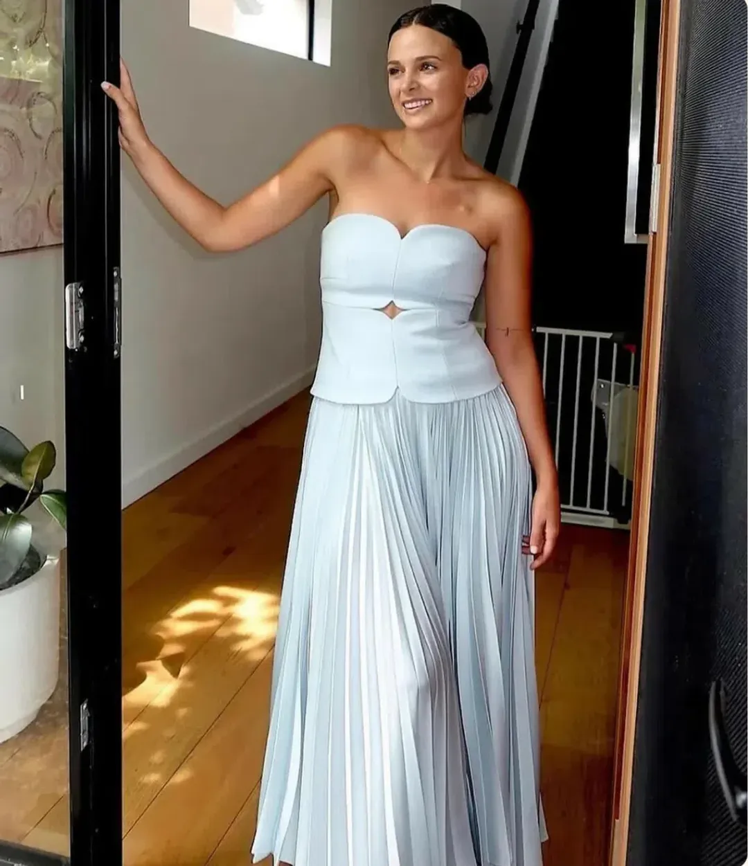 Acler Avonlea Midi Dress Celeste Blue Size AU 12 for rent on The Volte - main image