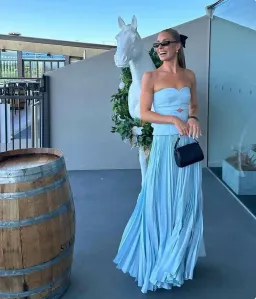 Acler Avonlea Midi Dress Celeste Blue Size AU 12 for rent on The Volte - image 1