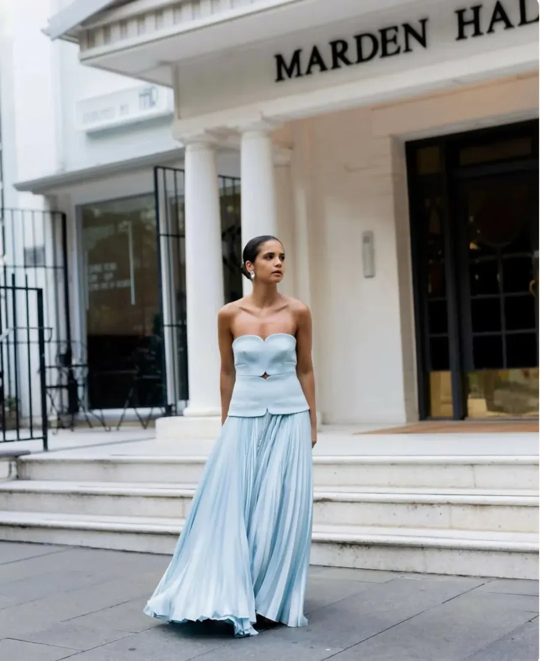 Acler Avonlea Midi Dress Celeste Blue Size AU 12 for rent on The Volte - main image