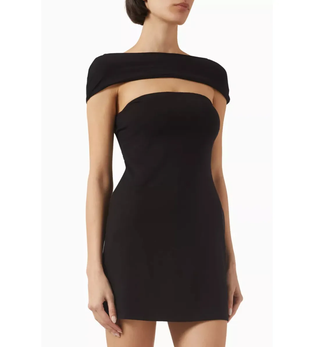 Reformation Carmina Mini Dress Black Size 6 for rent on The Volte - main image