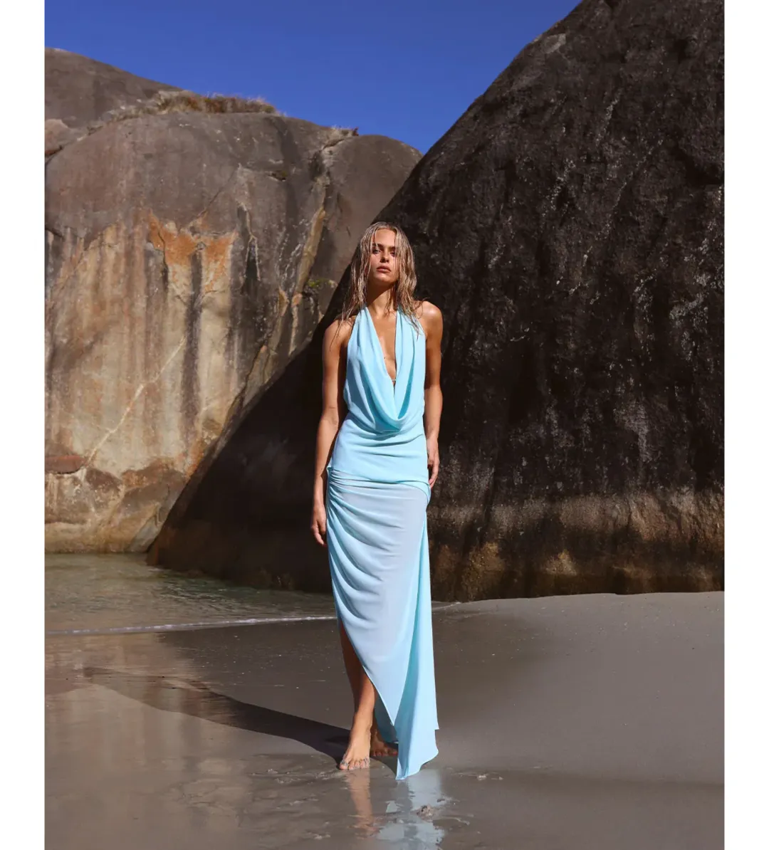 Natalie Rolt Anastasia Mini/Maxi Dress Baby Blue Size 6 for rent on The Volte - main image