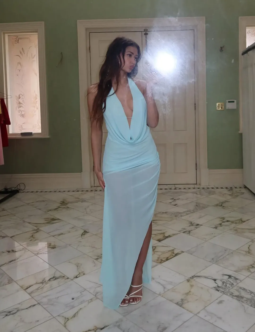 Natalie Rolt Anastasia Mini/Maxi Dress Baby Blue Size 6 for rent on The Volte - main image