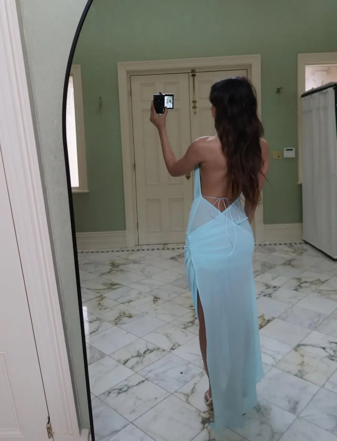 Natalie Rolt Anastasia Mini/Maxi Dress Baby Blue Size 6 for rent on The Volte - main image