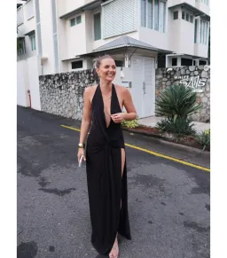 Natalie Rolt Winona Maxi Gown in Black Size 1 / AU 8 for rent on The Volte - image 1