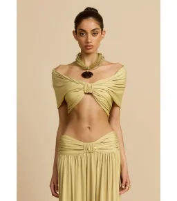 Arcina Ori Alessia Top and Maxi Skirt In Gold Size S / AU 8 for rent on The Volte - image 3