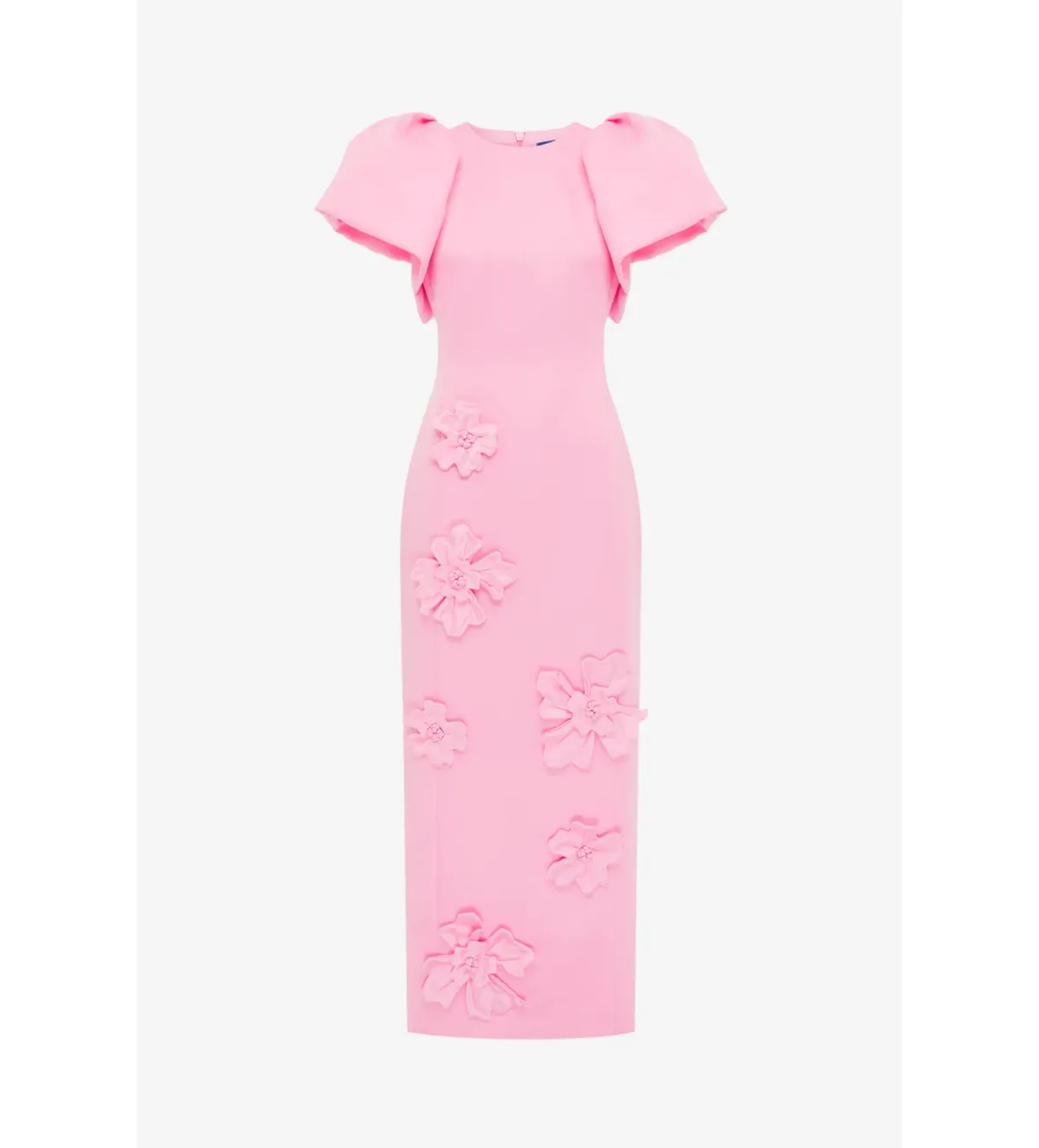 Leo Lin Lucinda Floral Appliqué Maxi Dress in Baby Pink Size 12 for rent on The Volte - main image