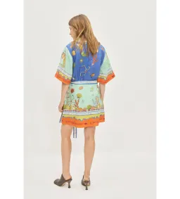 Alemais Surrealist V Neck Mini Dress Multi Print Size 14  for rent on The Volte - image 6