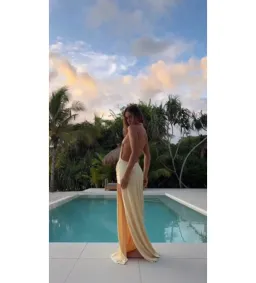 Natalie Rolt Winona Goen Maxi Dress in Lemon Size 1 /AU 8 for rent on The Volte - image 3