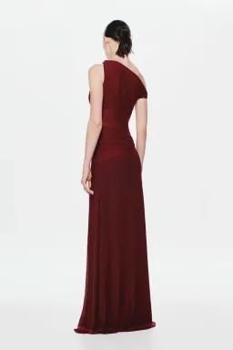 Misha The Sisal Mesh Maxi Dress in Port Size S/AU8 for rent on The Volte - image 5