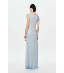 Misha The Sisal Mesh Maxi Dress in Dove Blue Size XS / AU 6 for rent on The Volte - image 5