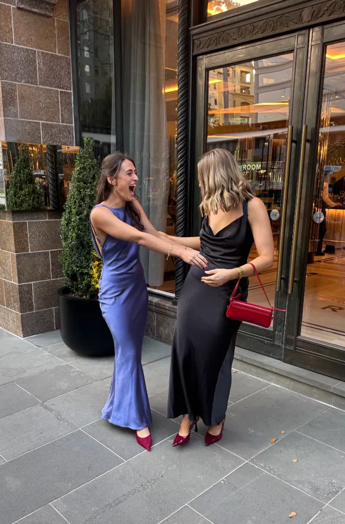 Meshki Silk Maxi Dress Black Size 12 for rent on The Volte - main image