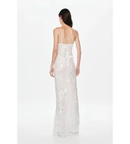 Misha Sapphire Sequin Maxi Dress in Ivory Size 8/S for rent on The Volte - image 3