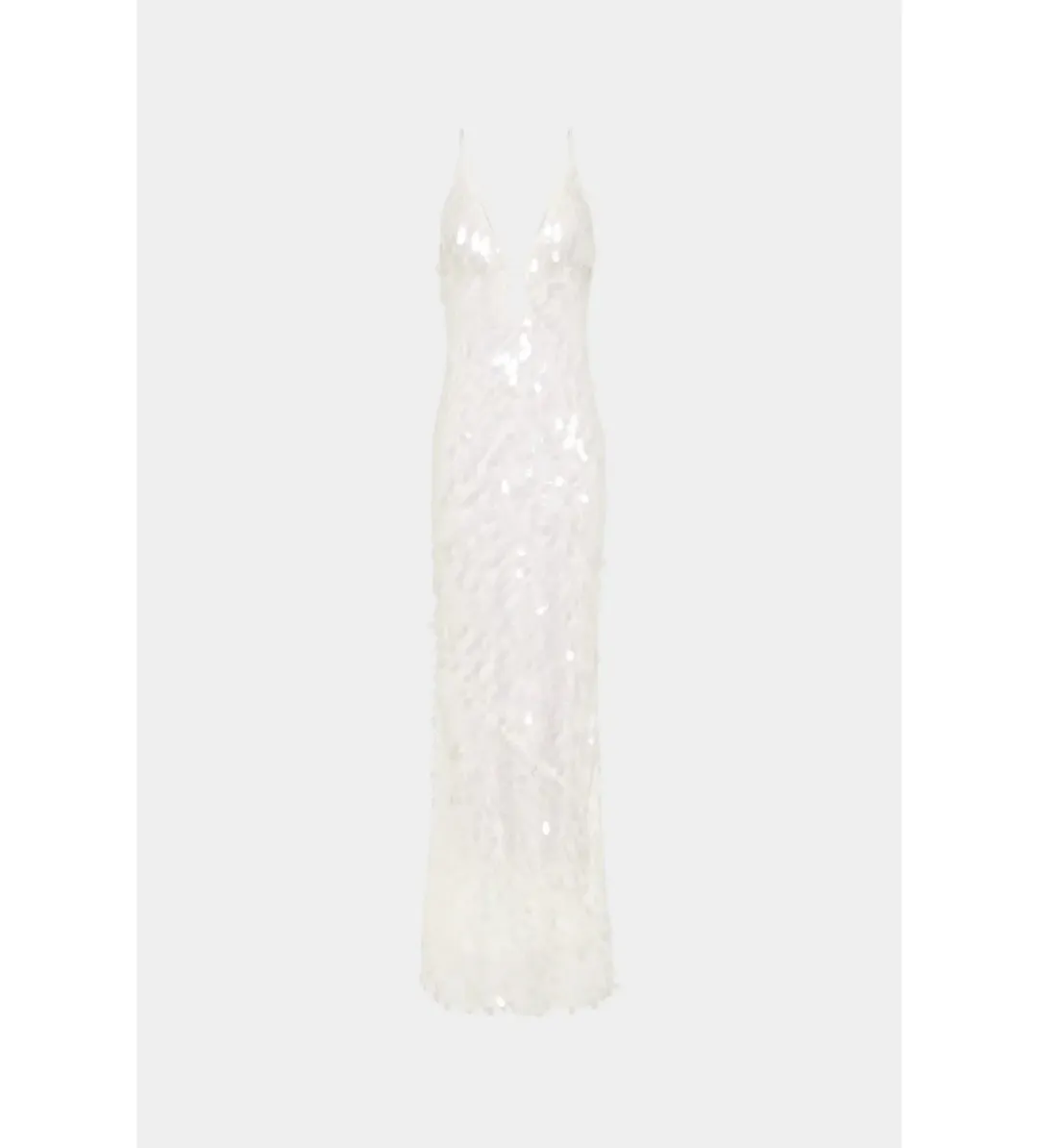 Misha Sapphire Sequin Maxi Dress in Ivory Size 8/S for rent on The Volte - main image