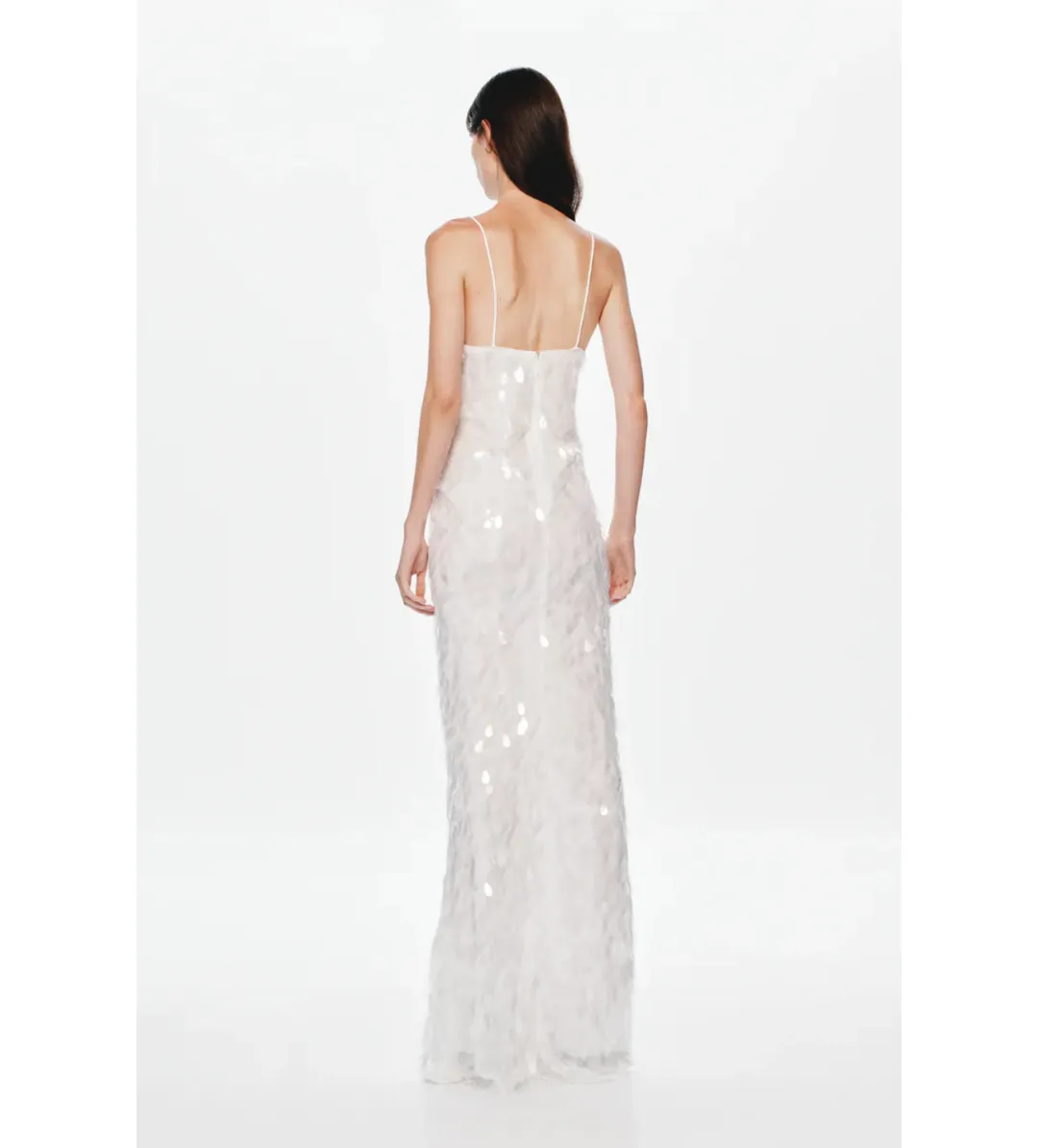 Misha Sapphire Sequin Maxi Dress Ivory Size 10/M for rent on The Volte - main image