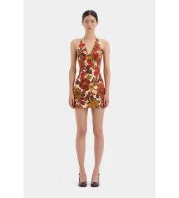 Sir The Label Castella Mini Dress Red Floral Rosso Size 1/AU 8 for rent on The Volte - image 1