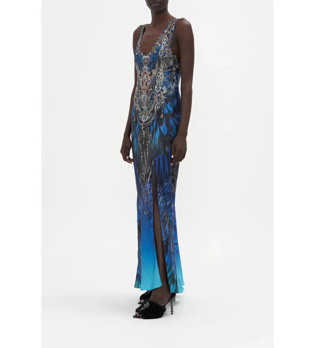 Camilla Bias Cut Tank Dress in Ground Control Size S / AU 10 for rent on The Volte - main image