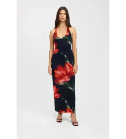 Kookai Francesca Halter Dress Navy Floral Size AU 8 for rent on The Volte - image 1