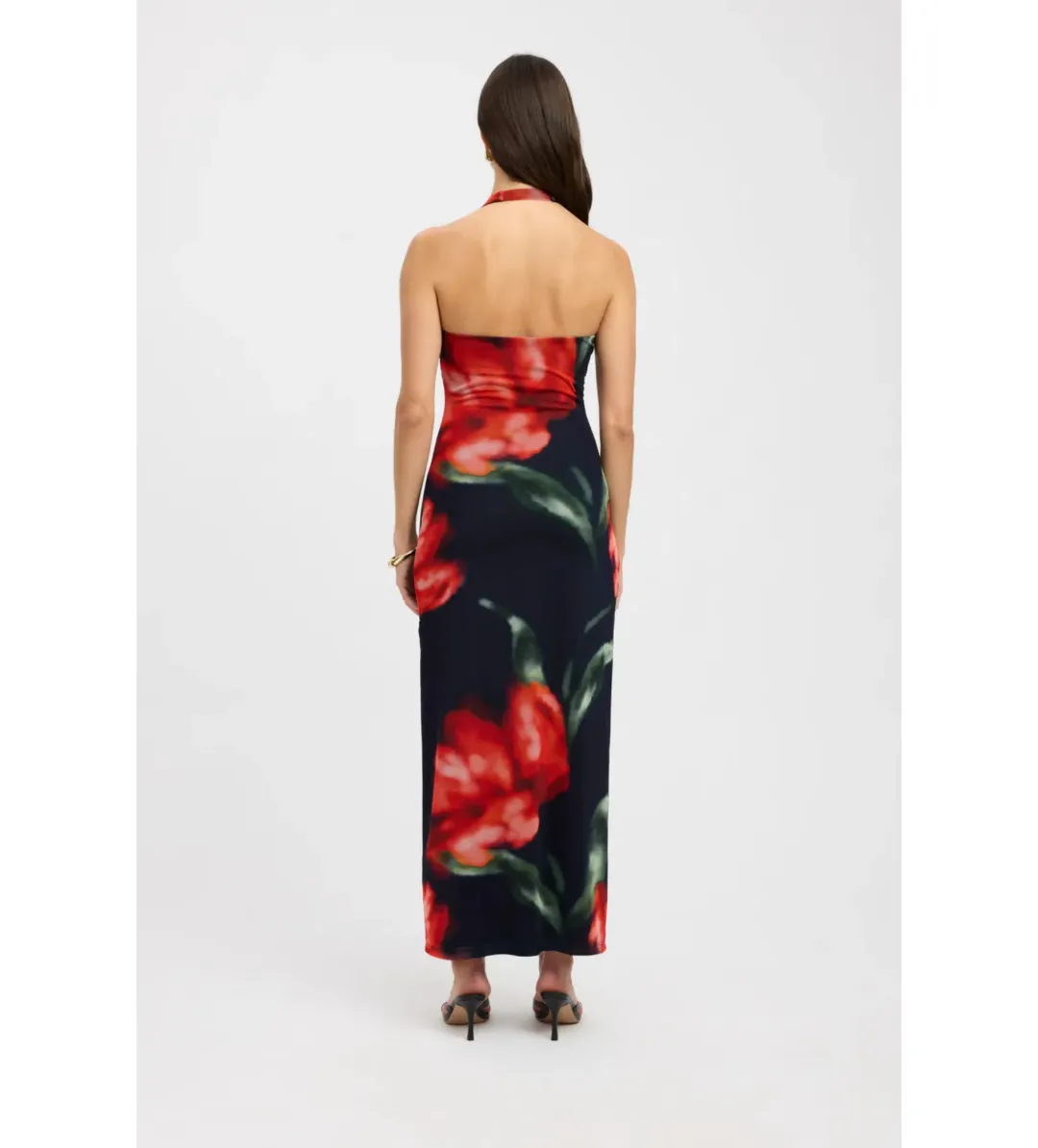 Kookai Francesca Halter Dress Navy Floral Size AU 8 for rent on The Volte - main image